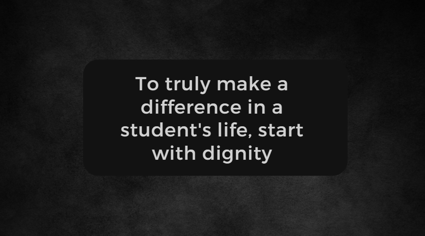 To Make a Difference, Choose to Restore Dignity